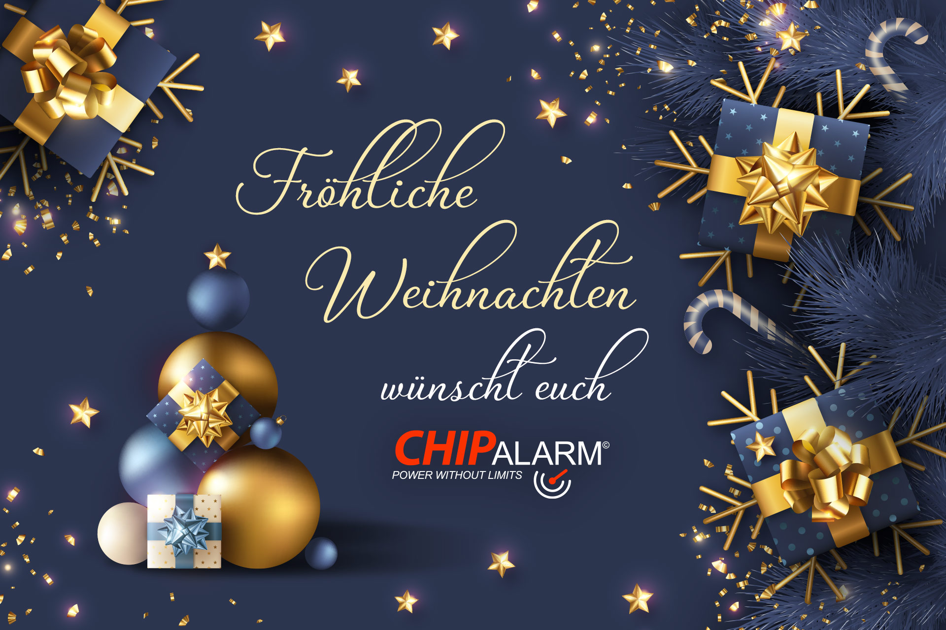 Fröhliche Weihnachten wünscht CHIPALARM